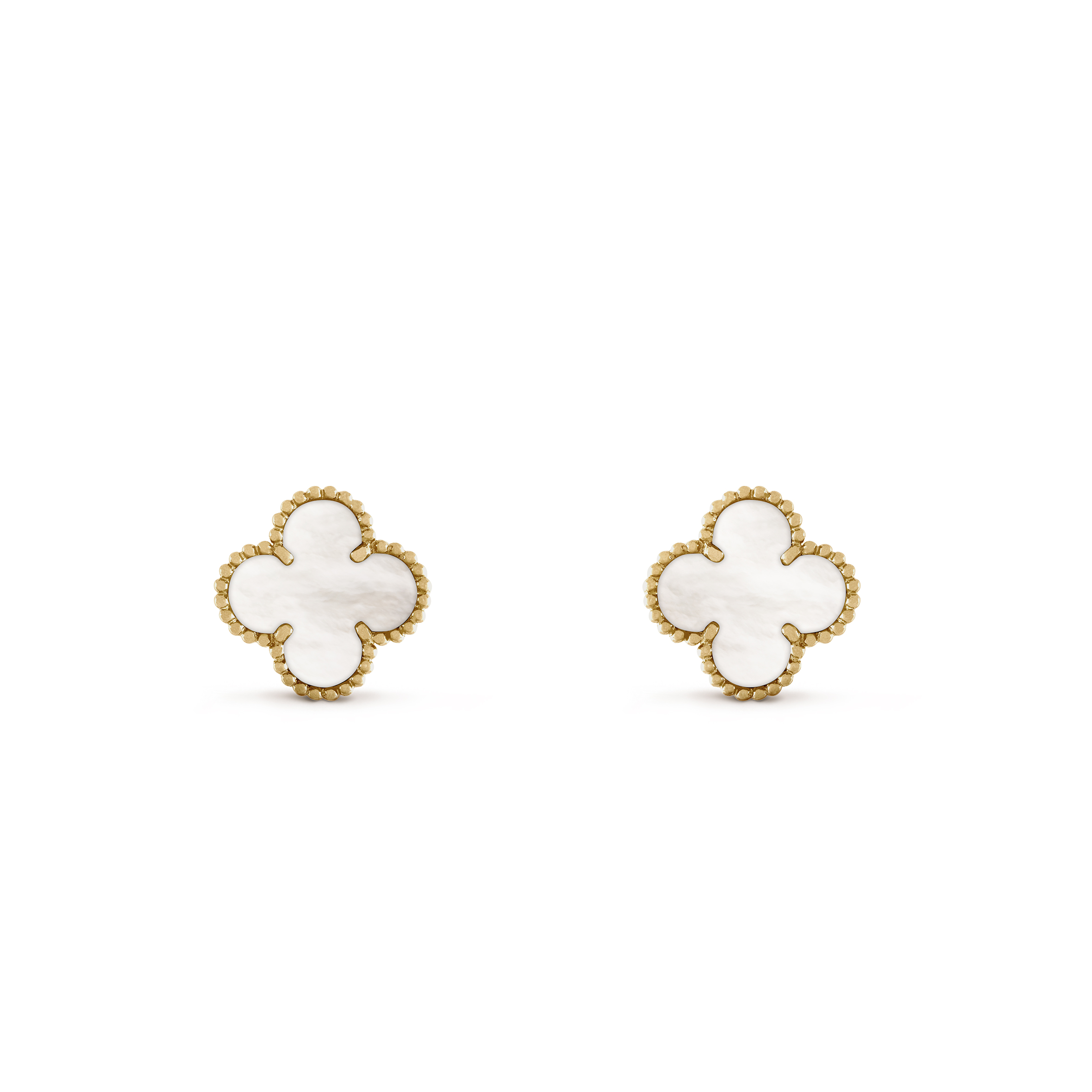 VAN CLEEF ARPELS VINTAGE ALHAMBRA EARRINGS - YELLOW GOLD, MOTHER-OF-PEARL VCARA44100 VAN CLEEF ARPELS VINTAGE ALHAMBRA EARRINGS - YELLOW GOLD, MOTHER-OF-PEARL VCARA44100